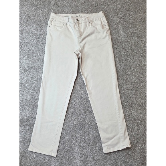 Style & Co Denim - Style & Co Curvy Girlfriend Jeans Cream Off White Size 8 Stretch Denim Pants
459